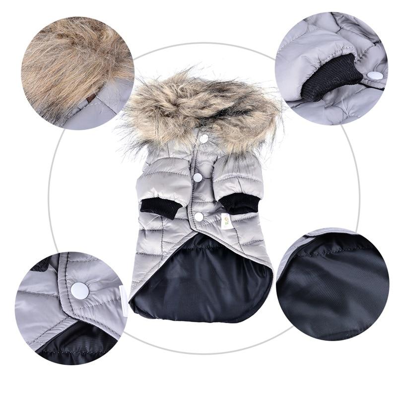 Warm Fur Hooded Pet Winter Coat